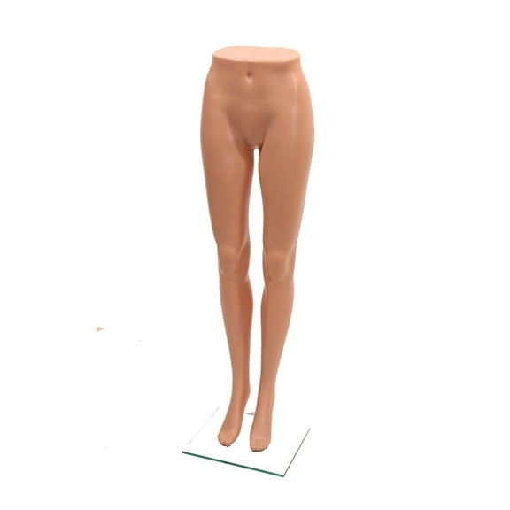 SSWBasics Female Plastic Mannequin Leg Form - Height 43" - With Base - Half Body Plastic