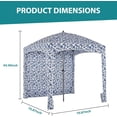 thumbnail image 3 of Bigleap 6x6ft Beach Cabana with Side Wall, UPF 50+ Sun Shelter & Wind-Resistant Canopy, Portable Beach Tent with Carry Bag (Starfish Shell), 3 of 9