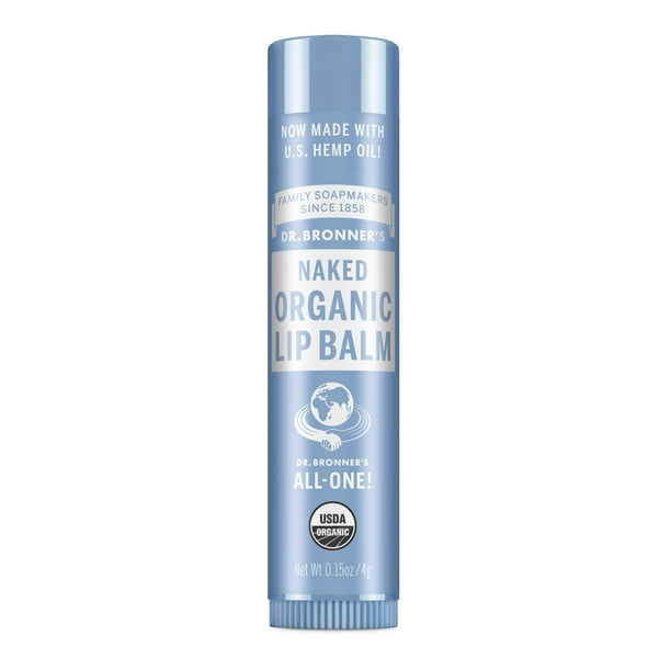 Dr. Bronner's Organic Lip Balm Unscented .15 oz