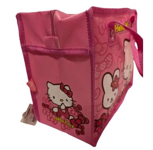 Hello Kitty and Bunny Pink Lunch Bag Tote Bag Handbag 11" x 9"x4.5"