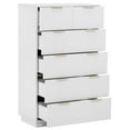 thumbnail image 5 of Hassch 6 Drawers Dresser for Bedroom, Chest of Drawers, Closet Storage Organizer for Living Room, Hallway, White, 5 of 10