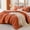 Burnt Orange, variant on Sasttie Queen Comforter Set Black, 3 Piece Solid Bedding for All Seasons, Soft and Breathable Down Alternative Bed Set with 2 Pillowshams