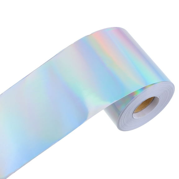 LOLIPPYY Silver Holographic Bulletin Board Borders Self Adhesive Sparkling Trim for Classroom Door Decorations
