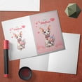 thumbnail image 3 of Happy Valentine's Day Sphynx holding flowers 5x7in Folded Greeting Card Cat Lover Kitten Owner Gifts Idea Single Note Card with Envelope - 3005, 3 of 5