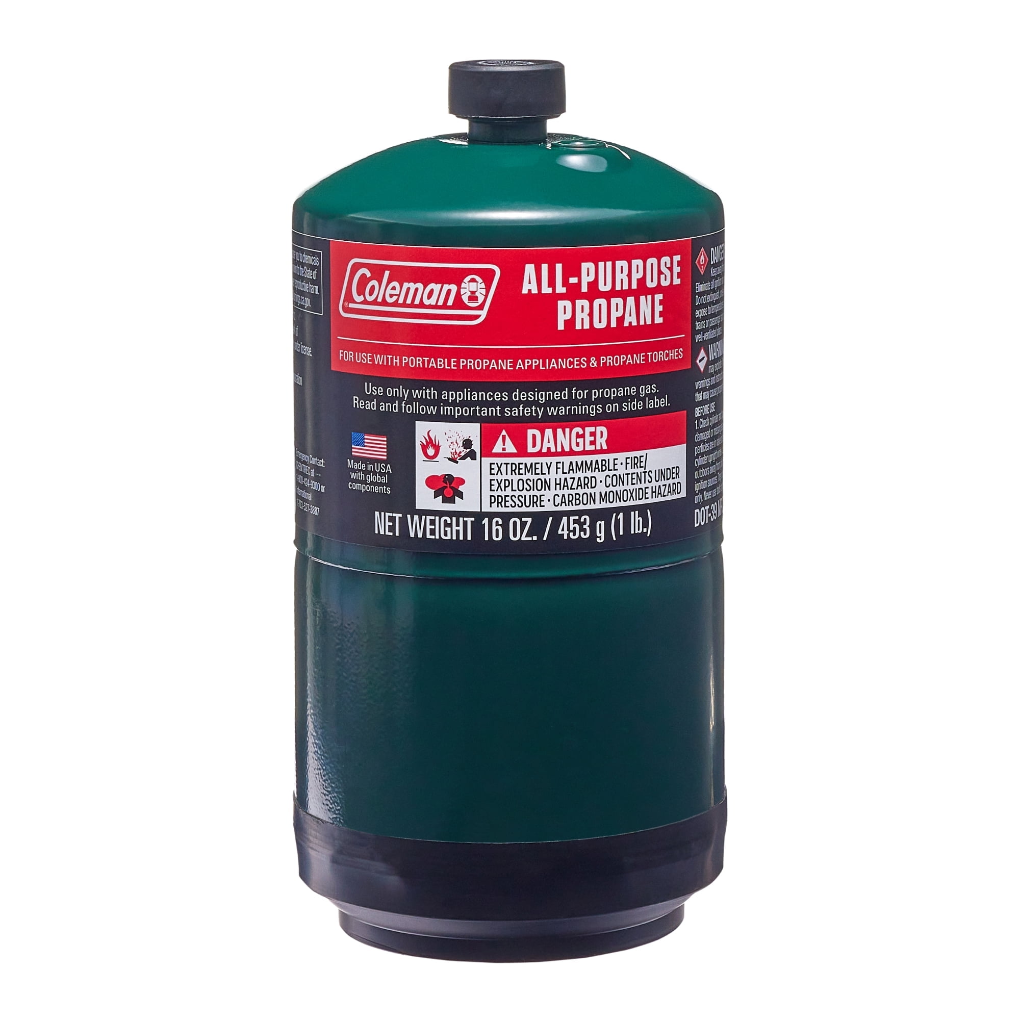 Coleman All-Purpose Propane Gas Cylinders, 16 oz, 2-Pack, Portable