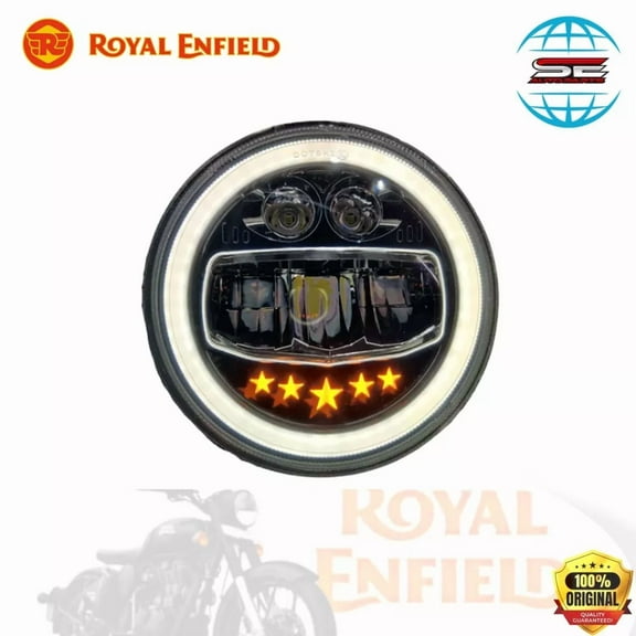 New Star Type Headlight For Royal Enfield Hunter 350 Meteor 350 New Classic 350
