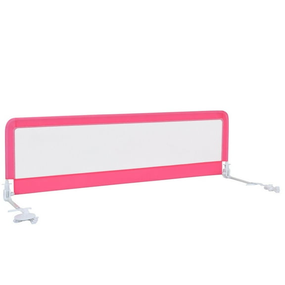 Barara King Bed Assist,Bed Grab Bar,Bedrail,71 Inch Extra Long Swing Down Bed Guardrail with Safety Straps-Pink