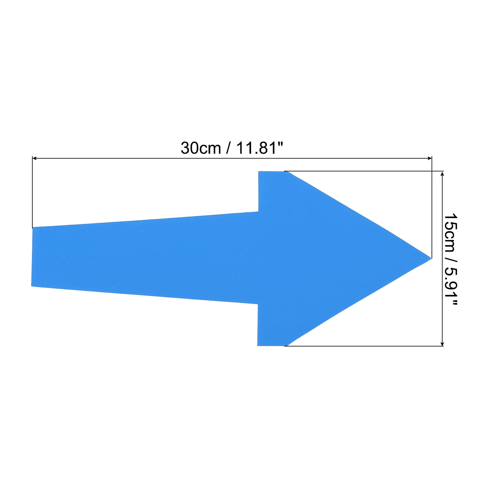 Unique Bargains Arrow Sticker Removable Self Adhesive Waterproof Floor Decal Blue