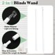 thumbnail image 3 of Uxcell 24" Reemplazo de varilla para persianas, varilla de inclinación de persianas combinables con gancho, varilla de persiana vertical para accesorio de apertura de cortinas de ventana, blanca, 3 of 7