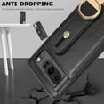 thumbnail image 5 of Compatible Google Pixel 8 Case with Stand & Hand Strap,Shockproof PU Leather Cover with Anti-Lost Detachable Lanyard Protector Case for Pixel 8 Phone Case with Ring,Pixel 8 Leather Case Black, 5 of 14