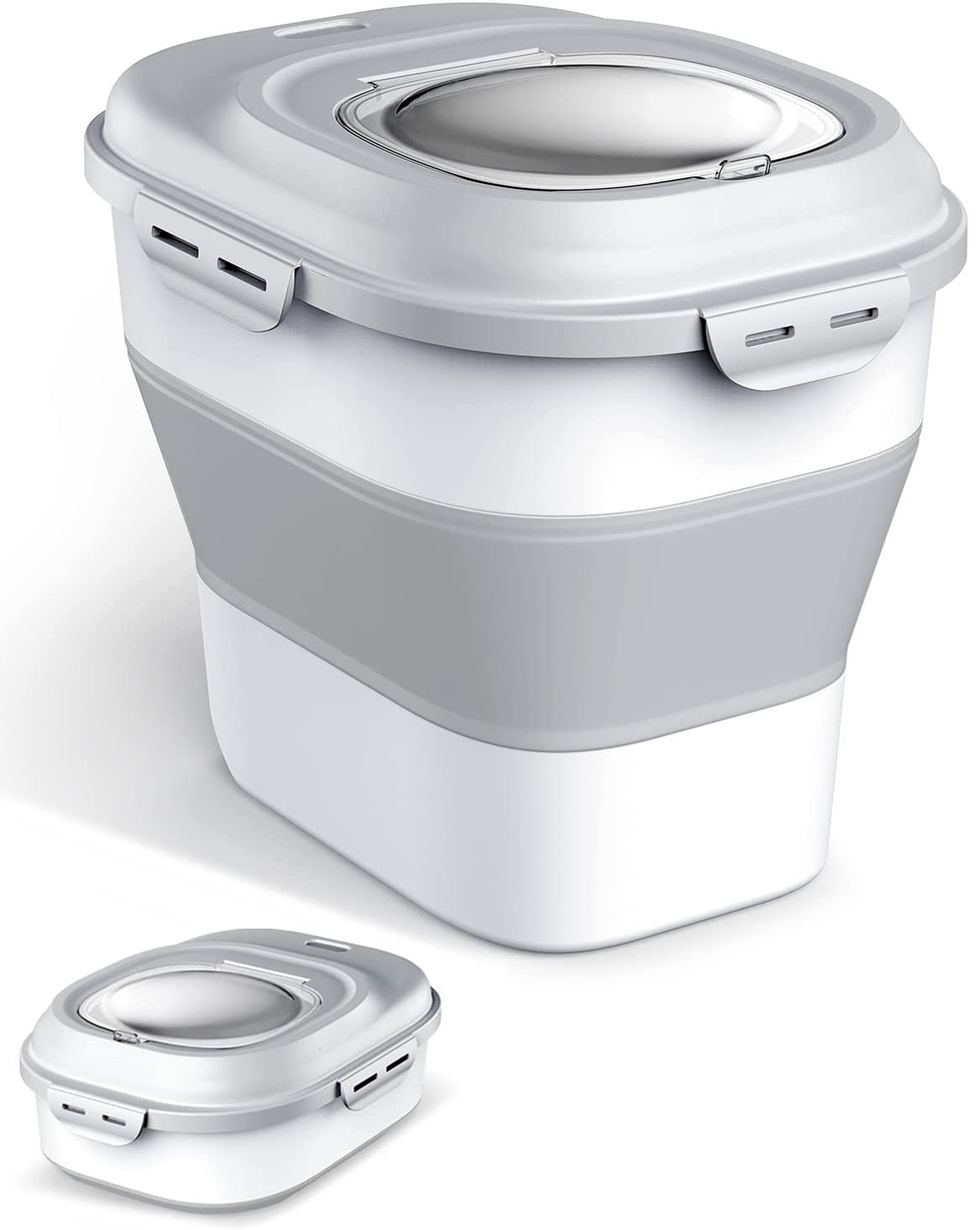 Rice Food Storage Container, 30 Lbs Collapsible Dog Food Storage ...