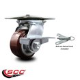 thumbnail image 2 of 4 Inch Polyurethane Caster with Ball Bearing and Brake/Swivel Lock SCC, 2 of 2