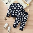 thumbnail image 3 of Younger Tree Baby Girl Sweatshirt Set Kid Fall Long Sleeve Crew Neck Sweatsuit Clothes Outfits for 5-6T, 3 of 5