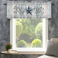 thumbnail image 4 of Texas Star Blue Farmhouse Short Window Curtain Valances, Farmhouse Country Branches Wooden Grain Rod Pocket Kitchen Valances for Living Room Bedroom Bathroom Cafe 42" x 18", 4 of 8
