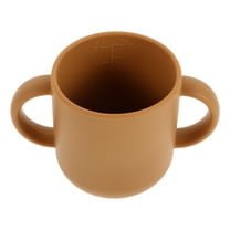 MLINS Yellow Silicone Baby Cup with Two Handles for Home Use Great for Toddler Training 4.5 oz