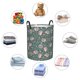 thumbnail image 4 of Balery Hedgehogs and Flowers Cesta de ropa redonda con asas, impermeable, independiente, para ropa, juguetes, dormitorio y familia-Small, 4 of 6