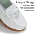 thumbnail image 3 of GENILU Loafers for Women Casual Slip On Flats Shoes Low Top Walking Boat Shoe Driving Moccasins White 9, 3 of 8