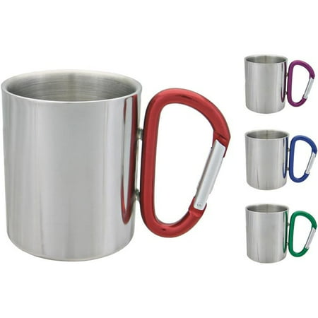 Light Aloe Cotton - Outdoor RX Stainless Steel Carabiner Mug (Green, 8-Ounce) - Aloe Gator