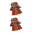 thumbnail image 1 of Minnieouse camisa de mujer de gran tamaño casual a juego de impresión blusa de manga larga accesorios de diario multi tamaño naranja / xxxxxl Naranja/XXXXXL 2piezas Minnieouse CBP344297, 1 of 5
