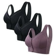 thumbnail image 2 of WNEGSTG Purple Wireless Bras for Women, Moona Bra for Senior Front Closure Breathable Bra for Seniors Wirefree Bras for Older Women, 40, 2 of 5