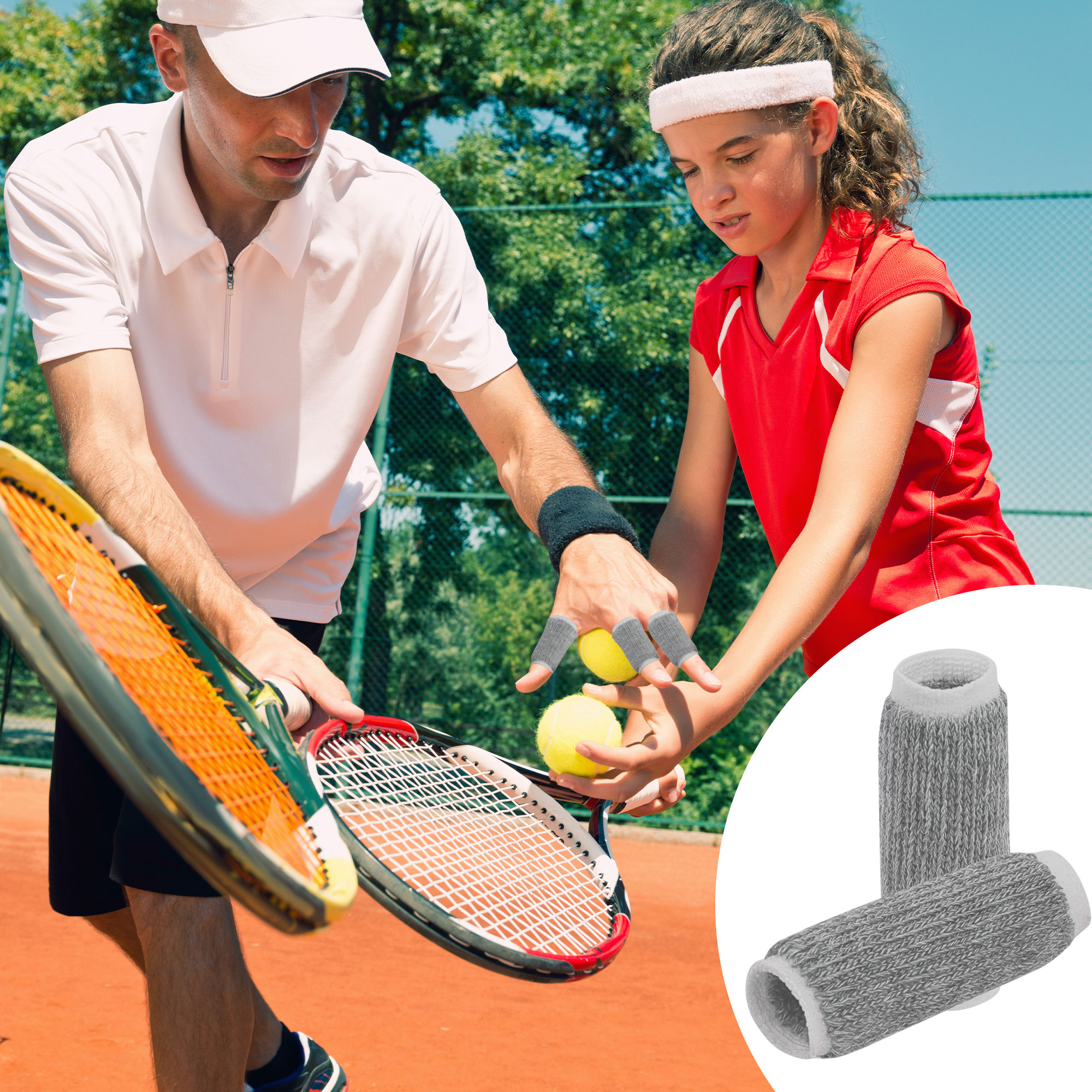 Unique Bargains Finger Protectors Splints Compression Finger Sleeves Thumb Brace 2.6"