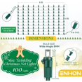 thumbnail image 2 of Slow Twinkling Christmas Net Lights, 6 x 4 ft Net, 100 Bulbs Twinkle Pulsing, 5mm LED Wide Angle Soft Random Shimmering Outdoor Light Set with Green Wire, Warm White(2 Pack), 2 of 7