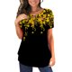 thumbnail image 1 of Gibobby Playera de Verano para Mujer Camisetas para mujer, camisetas verano con estampado diente león talla grande, blusas manga corta con cuello redond(Amarillo,CH), 1 of 5