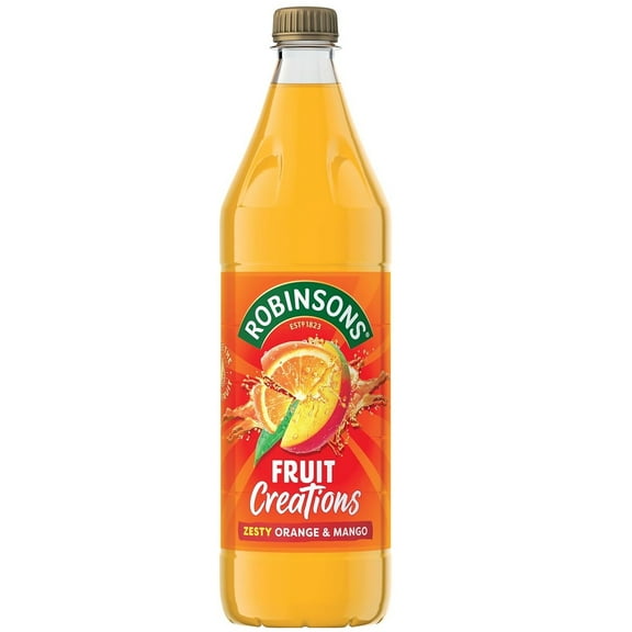 Robinsons Fruit Creations Orange & Mango Squash 1L, Imported from Britain
