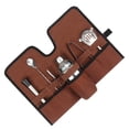 thumbnail image 4 of Bartender Kit Bag, Canvas Folding Roll Strap Cocktail Set Carry Bag Portable Professional Bar Kit Bag for Bar Bartending, Parties, Camping Trips, 4 of 7