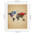 thumbnail image 2 of Paint by Numbers Kit for Adults, World Map Flags Global Artwork Paint by Numbers, Easy Paint by Numbers Kit for Adults Beginner, DIY Adult Paint by Number Kits on Canvas, Home Decor, 2 of 7