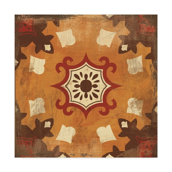 Trademark Fine Art 'Moroccan Tiles Spice III' Canvas Art by Cleonique Hilsaca