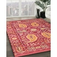 thumbnail image 2 of Ahgly Company Indoor Square Traditional Orange Persian Area Rugs, 6' Square, 2 of 6