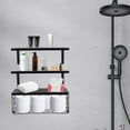 thumbnail image 2 of Grusce Bathroom Shelves Over Toilet with Wire Storage Basket, Wall Mounted Floating Shelves Wall Shelves for Home Organization and Wall Decor, Bathroom/Kitchen/Living Room Shelves, 2 of 10