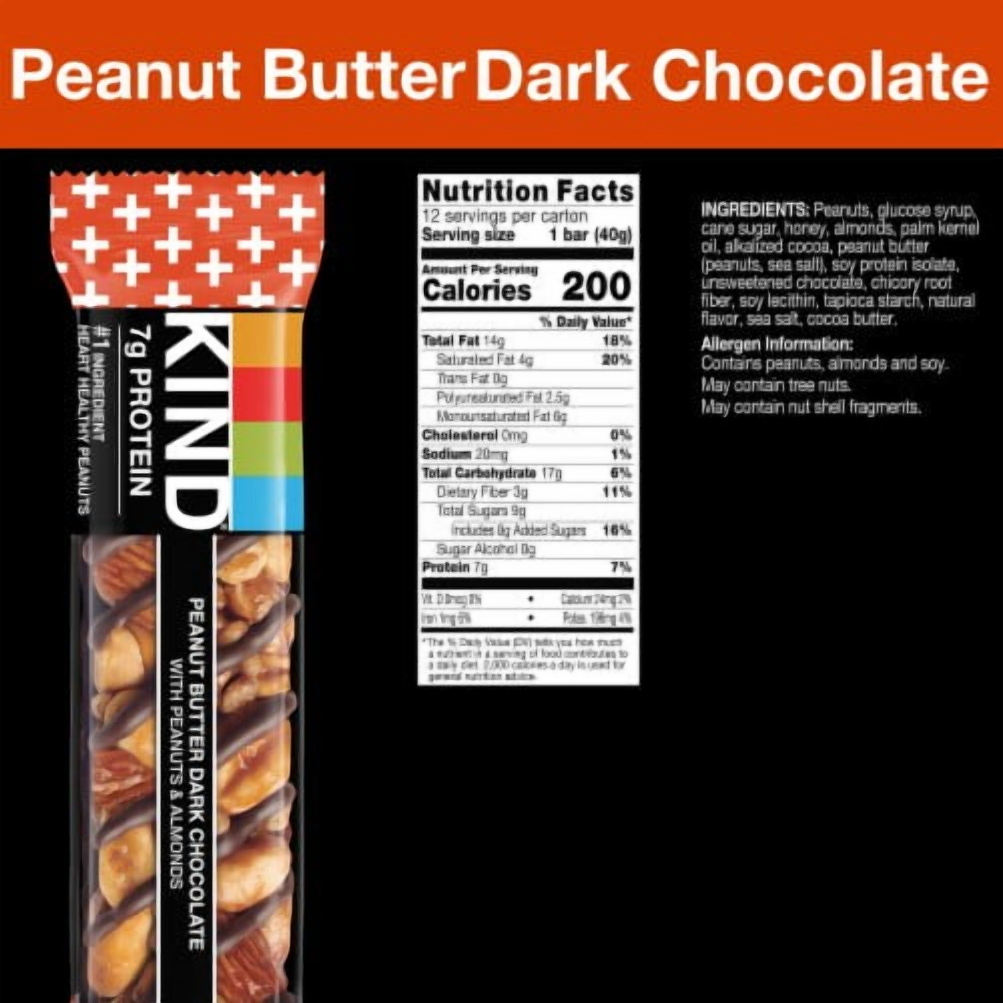 KIND Peanut Butter Dark Chocolate Snack Bars 12 ct - Pack of 2