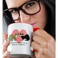 thumbnail image 2 of 3dRose, True Love Comes Along Once in a Lifetime Cute Ferret Love Design, 11oz Two-Tone Red Mug, 2 of 7