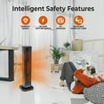 thumbnail image 6 of Comfort Zone 30" Oscillating Digital Tower Space Heater with Remote Control, 6 of 9