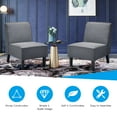 thumbnail image 6 of Costway Accent Chair Armless  Fabric Sofa  Living Room Furniture Gray, 6 of 10