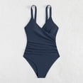 thumbnail image 5 of HOMBOM One Piece Swimsuits for Women Tummy Control Swimwear Adjustable Straps Ruched Navy Womens Bathing Suit Slimming, 5 of 6