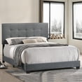thumbnail image 2 of Pemberly Row Modern Fabric Queen Upholstered Bed in Gunmetal Gray, 2 of 2