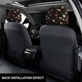 thumbnail image 3 of Kdxio Red White Flowers Pattern Print 2 Piece Car Head Rest Covers Set Auto Front/Rear Seats Headrest Cover Universal Fit Most Cars,Sedan, SUV, 3 of 9