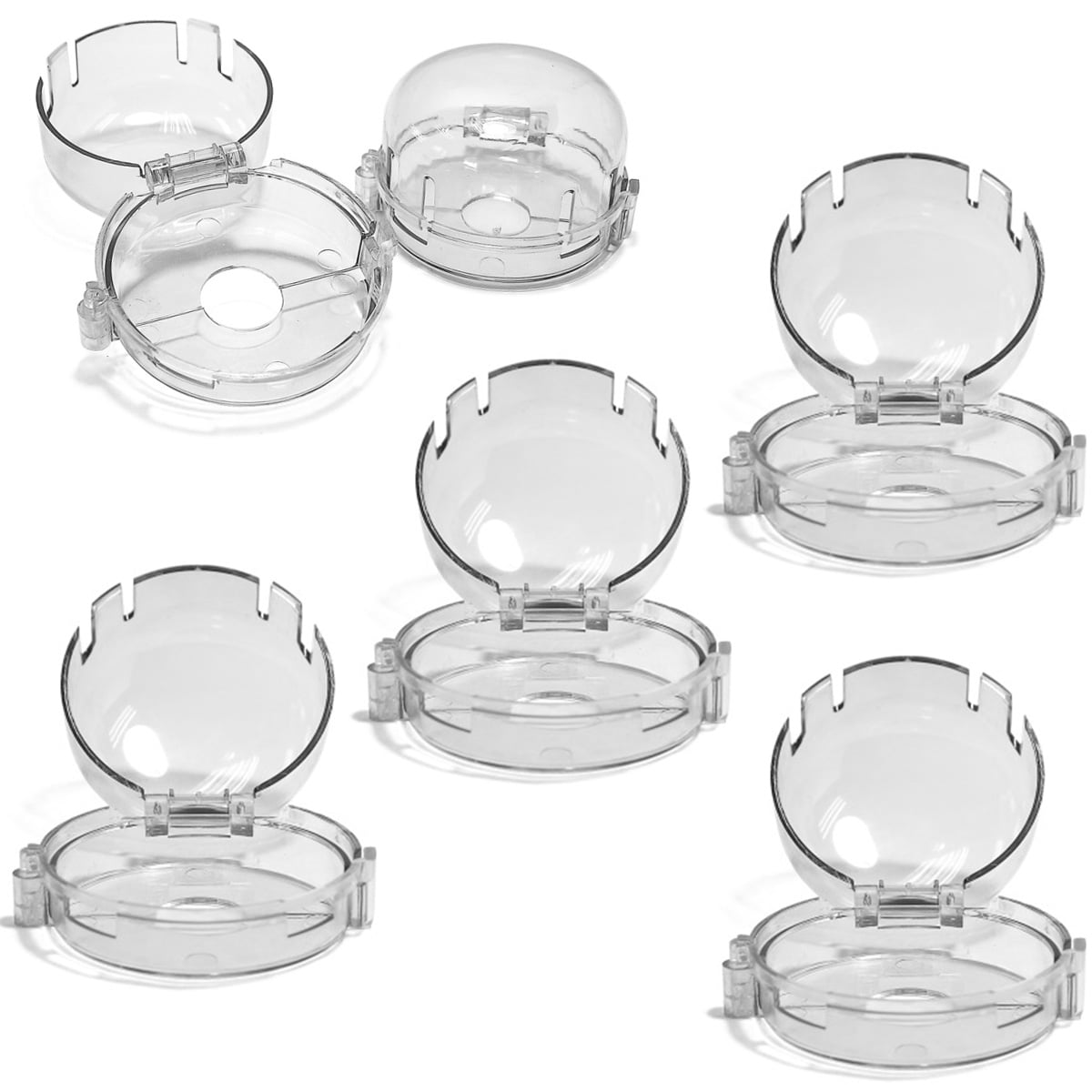 Toorise 6 Pcs Stove Knob Covers Universal Clear Gas Electric Oven Protection Locks Oven Knob