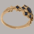 thumbnail image 3 of LBG British Made Traditional Solid 9k Rose Gold Ring with Natural Sapphire Womens Promise Ring - 33 size options - Size 4.25, 3 of 7