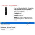 thumbnail image 2 of Front Left Window Switch - Compatible with 2006 GMC Sierra 1500 4-Door, 2 of 2
