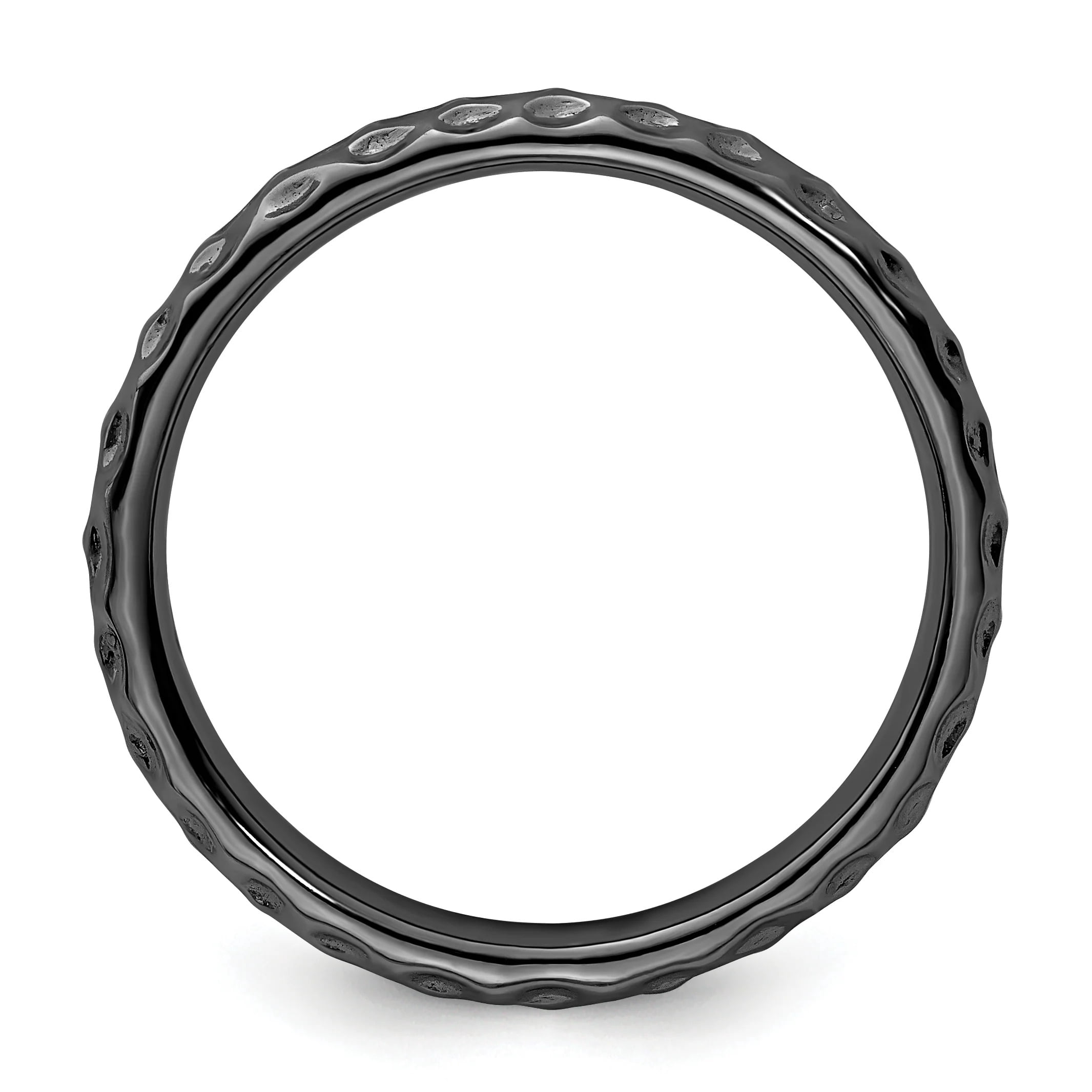 Sterling Silver Black-Plated Ring
