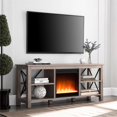 thumbnail image 3 of Henn&Hart 58" Gray Oak/Metal TV Stand, 3 of 11