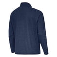 thumbnail image 3 of Men's Antigua Heather Navy Georgia Tech Yellow Jackets Certain Tri-Blend Quarter-Zip Top, 3 of 3
