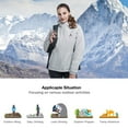 thumbnail image 7 of CAMEL Women's Ski Jacket Waterproof Winter Coat Windbreaker Fleece Inner Snow Hiking Gray M, 7 of 7