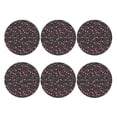 thumbnail image 2 of Honeii Valentine'S Day Print Leather Coaster Set of 6, Ideal for Safeguarding Your Furniture from Drinks Spills and Effortless Cleanup,Round Shape, 2 of 3
