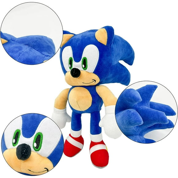 xiaowoniu Super Sonic Birthday The Hedgehog Shadow Doll Tails Knuckles Cute Story Plush Animals Soft Cute Stuffy Toys for Boys Kids Creative Cartoon Doll