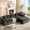 Grey(Right hand facing), variant on Amsleekey 108" Modular Sectional Sofa with Left-Facing Chaise, L-Shape Corduroy Cloud Couch for Living Room, Comfy Sleeper Sofa with 4 Storage Pockets & Tray, Grey